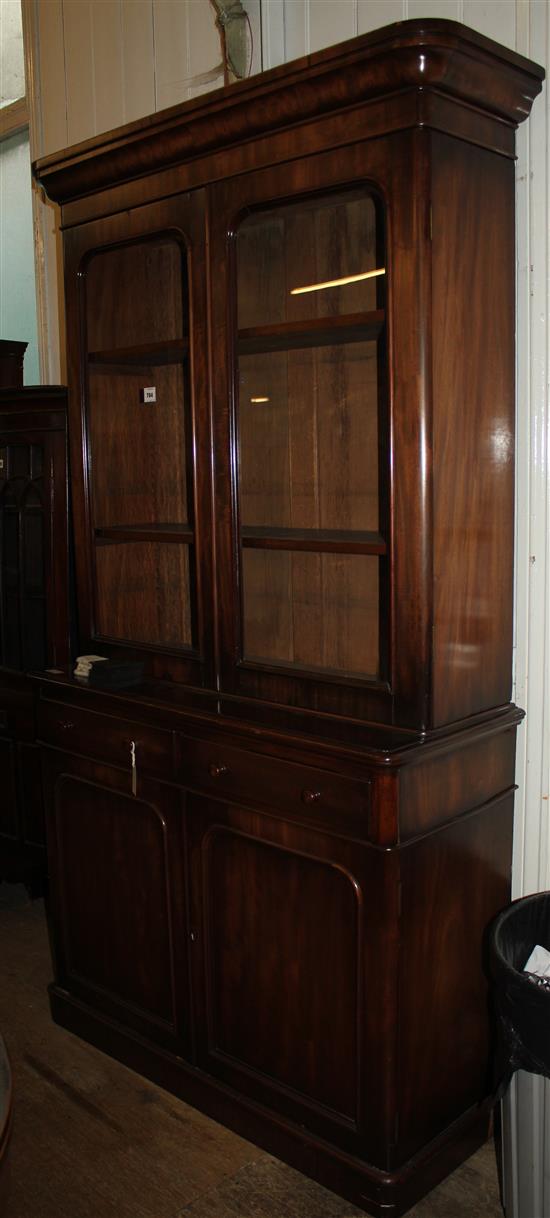 Victorian mahogany glazed bookcase